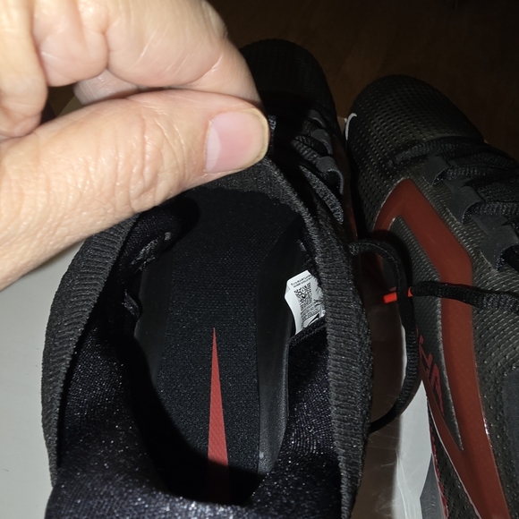 NEW! Nike Alpha Menace Pro 3 Black Red Football Cleats Men's Size 13 - Picture 7 of 8